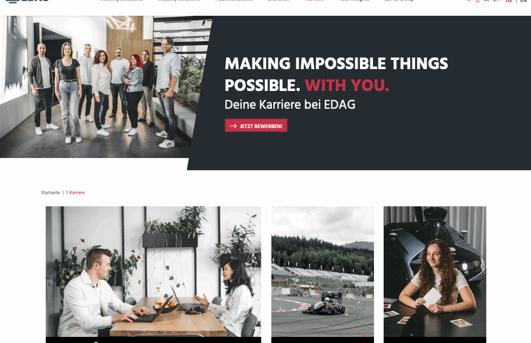 EDAG Group Karriereseite